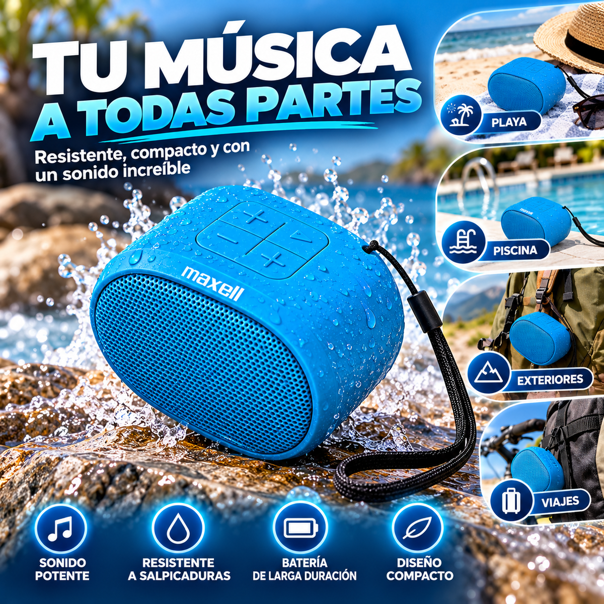 Parlante Maxell Bass13 Bluetooth Fm